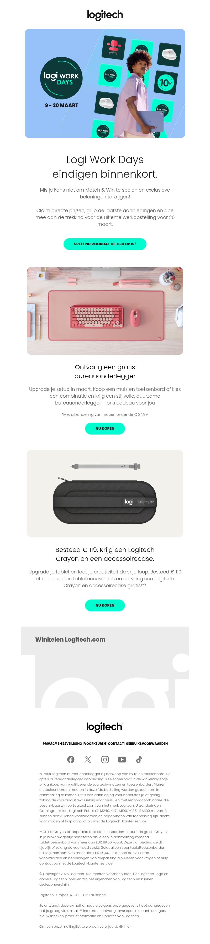 Laatste kans met Match & Win! Laatste kans met Match & Win!
