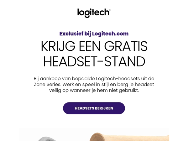 Ontvang een gratis headsethouder bij aankoop van een headset uit de Zone-serie