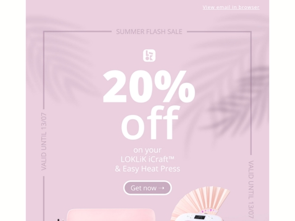 New week, new machines with a 20% discount... 🛍️