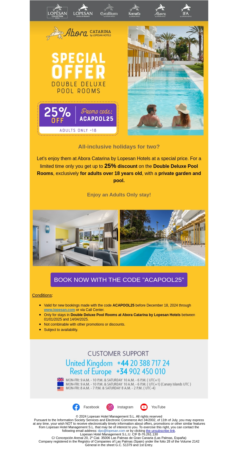 25% Off Adults Only stay Just for You! 25% Off Adults Only stay Just for You!