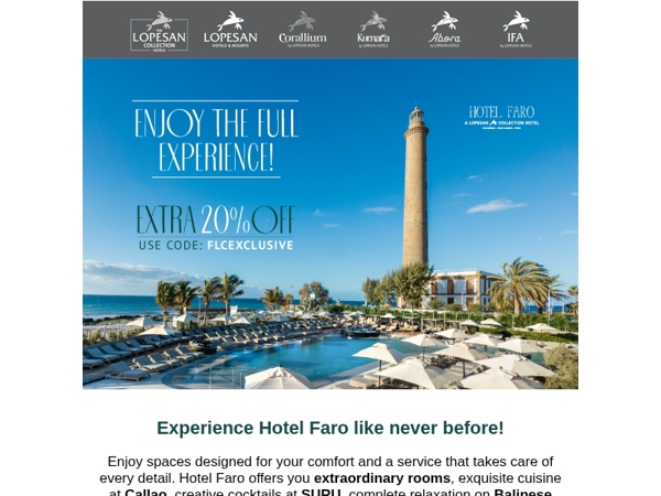 💚 Enjoy the full Hotel Faro experience!
