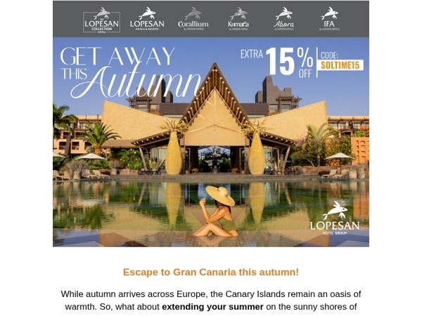 🍁 Enjoy a sunny autumn in Gran Canaria ⛱️