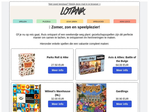Zomer, zon en speelplezier!