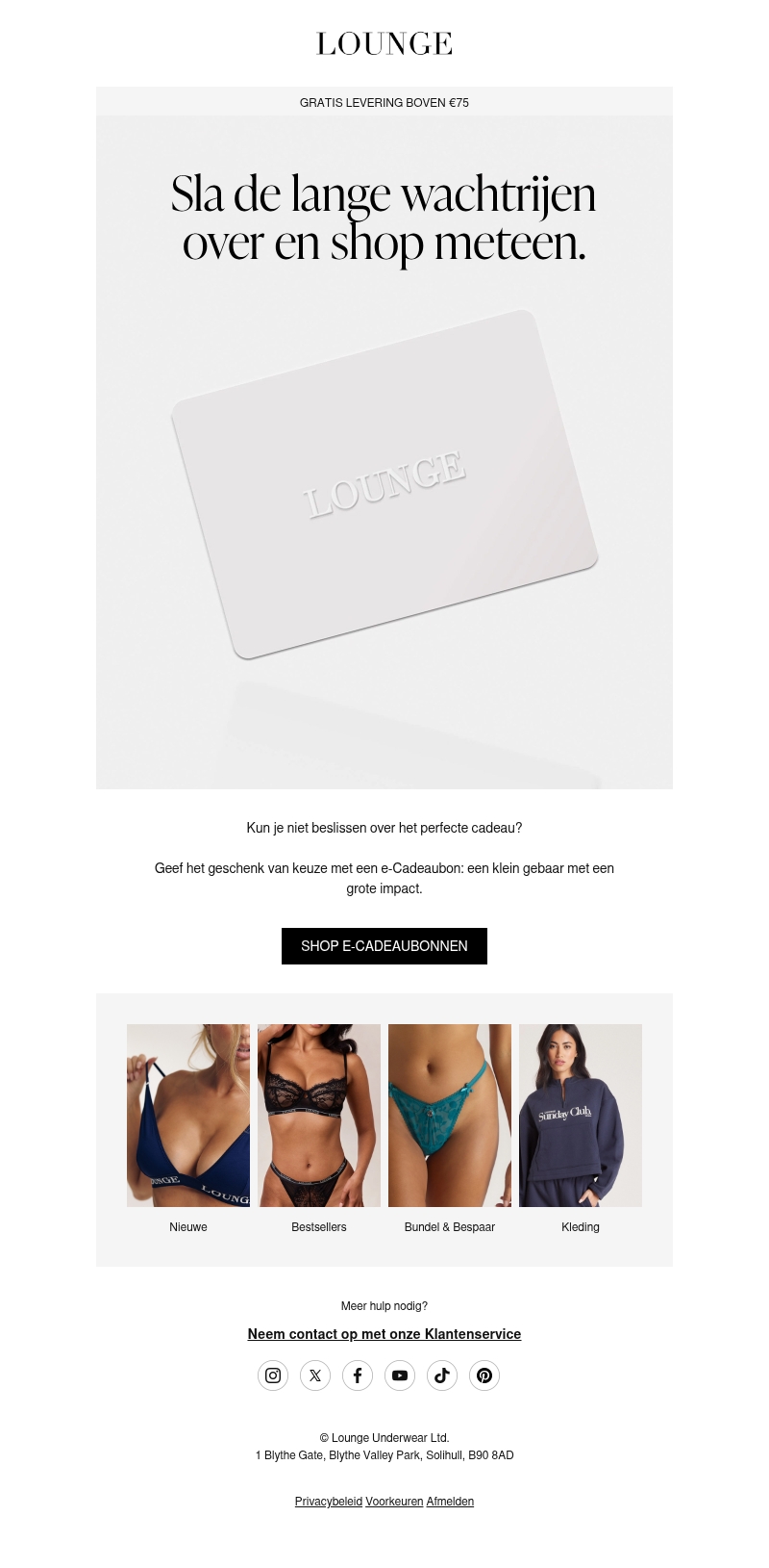 Deze is voor de lastminute shoppers Deze is voor de lastminute shoppers