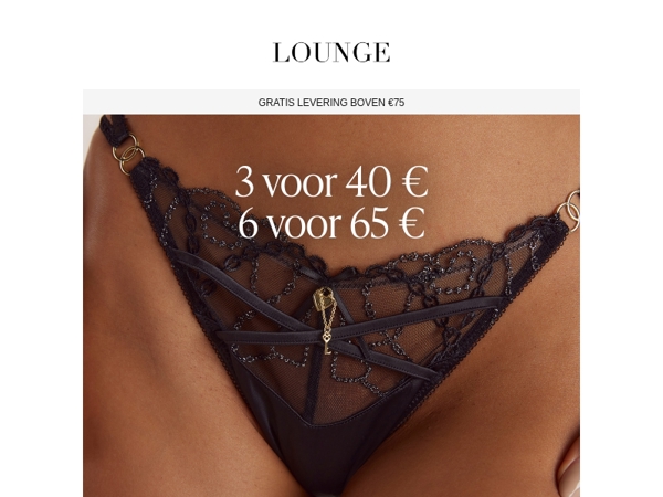Ondergoed: 6 voor €65
