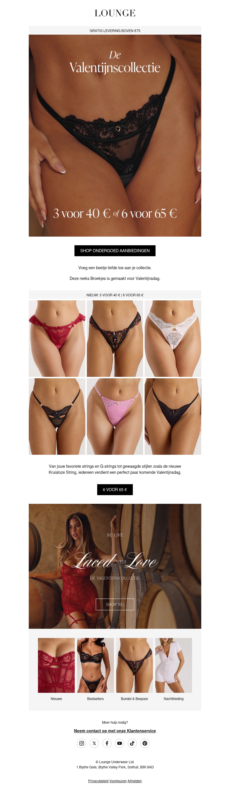 Broekjes: Met 3 voor 40 € of 6 voor 65 € Broekjes: Met 3 voor 40 € of 6 voor 65 €