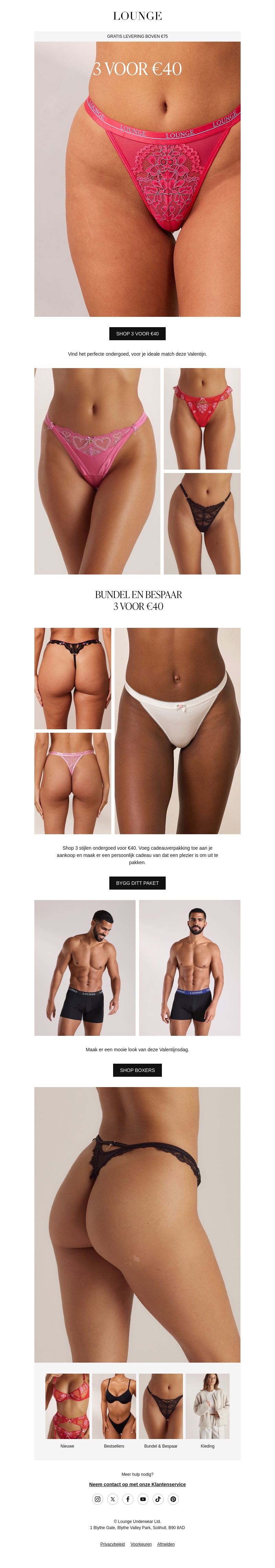 3 voor €40: Strings en G-strings 3 voor €40: Strings en G-strings