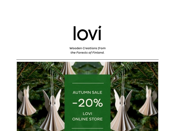 Lovi Favorites Now 20% Off!