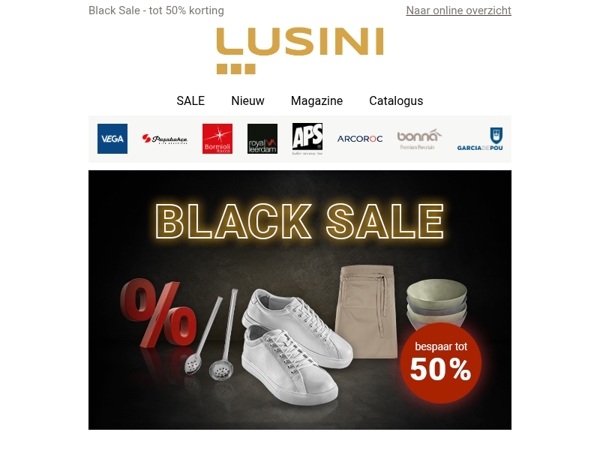 Black Sale – grijp uw kans: tot 50% korting!