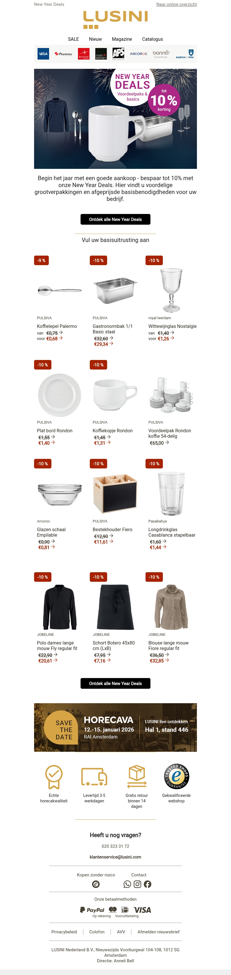 New Year Deals: bespaar tot 10% op porselein en glazen New Year Deals: bespaar tot 10% op porselein en glazen