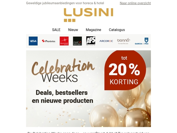 Tot 20% korting op exclusieve jubileumdeals 🎁
