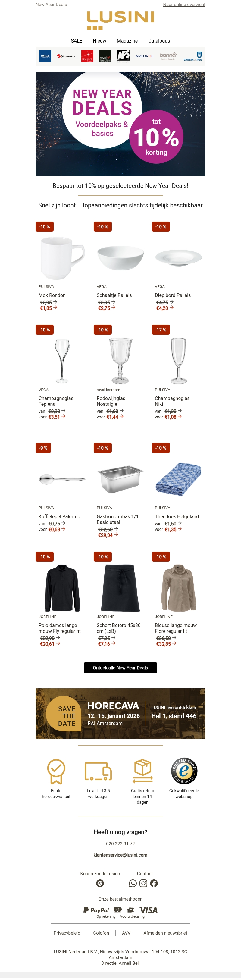 Voor het nieuwe jaar: tot 10% korting op New Year Deals Voor het nieuwe jaar: tot 10% korting op New Year Deals