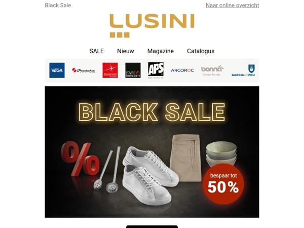Black Friday: Bespaar tot 50% in de Black Sale