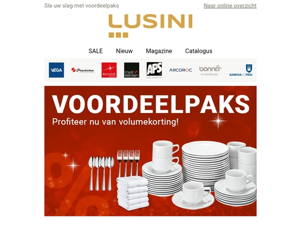 Sparen met volumekorting: Voordeelpaks voor de horeca