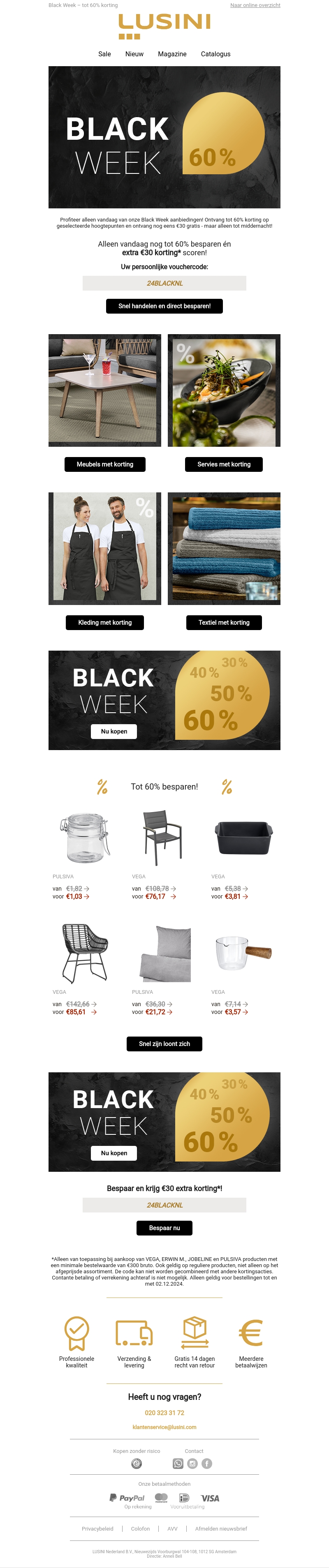 Laatste kans - vandaag nog Black Week korting! Laatste kans - vandaag nog Black Week korting!