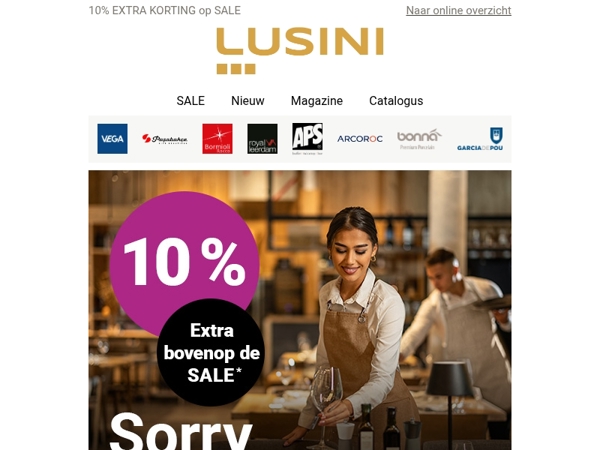 Sorry 🖤 10% EXTRA KORTING als excuses