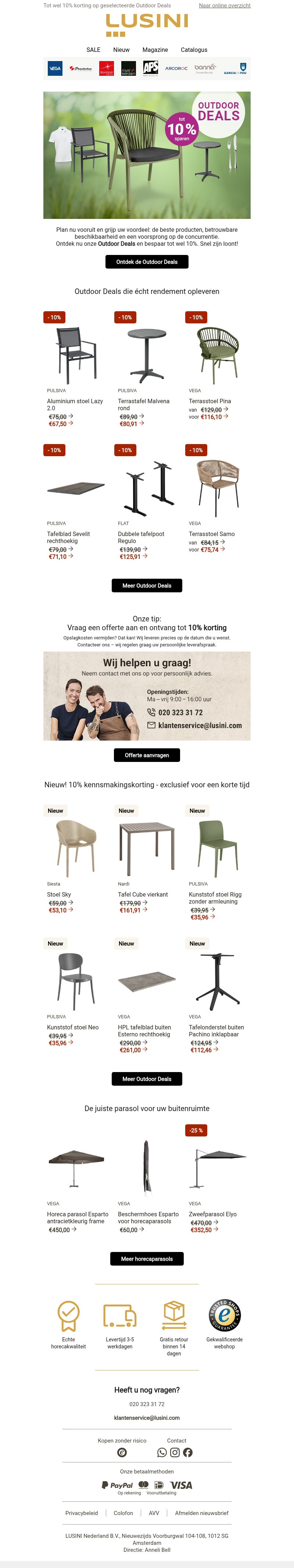 Start het outdoorseizoen & bespaar tot wel 10% Start het outdoorseizoen & bespaar tot wel 10%