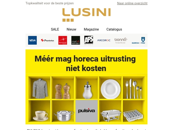 Lage prijzen voor professionals: ontdek horecabenodigdheden van PULSIVA
