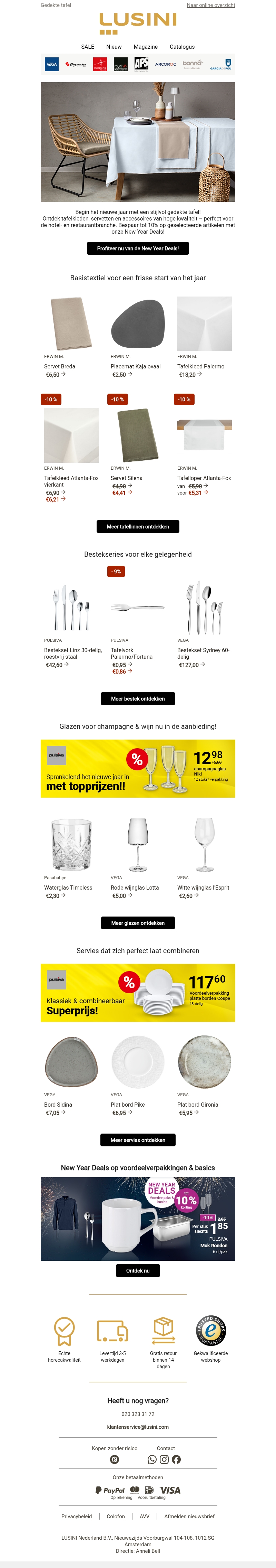Alles voor uw gedekte tafel - bespaar met onze New Year Deals🍽️ Alles voor uw gedekte tafel - bespaar met onze New Year Deals🍽️