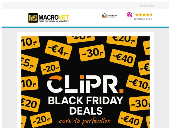 Black Friday Deals op Clipr producten
