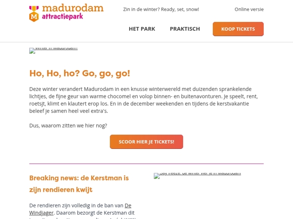 Say freeze: de winter vier je in Madurodam