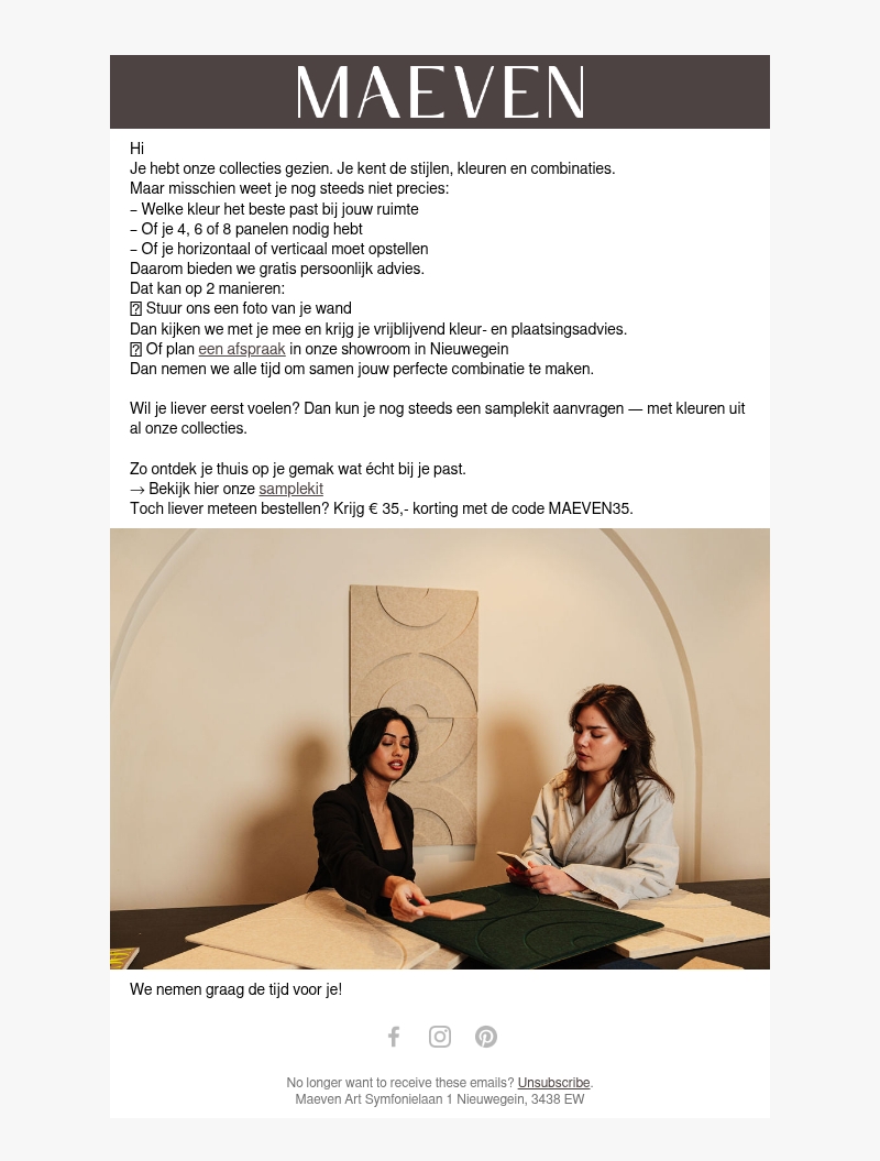 Gratis wandadvies op maat – of kom langs in onze showroom Gratis wandadvies op maat – of kom langs in onze showroom