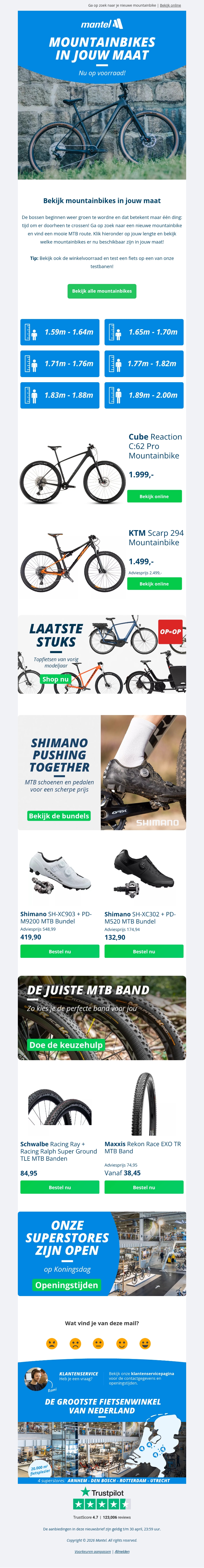 Mountainbikes in jouw maat: ontdek ze nu π² Mountainbikes in jouw maat: ontdek ze nu π²