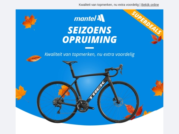 Seizoensopruiming fietsen! Tot eind van de week 🚲