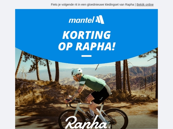 Nu korting op Rapha fietskleding! 👕