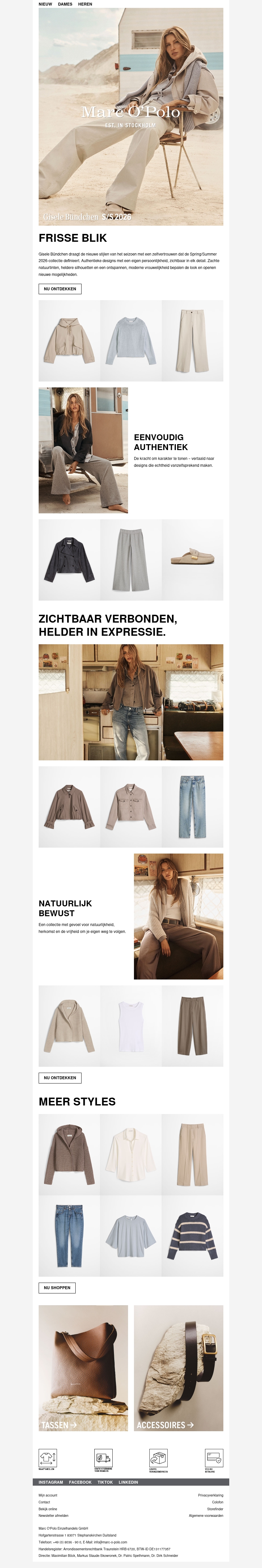 Gisele Bündchen voor Spring/Summer 2026 Gisele Bündchen voor Spring/Summer 2026