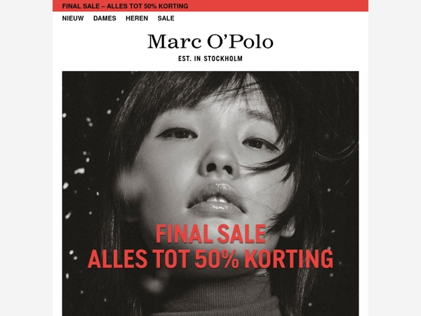 Final Sale: alles tot 50%