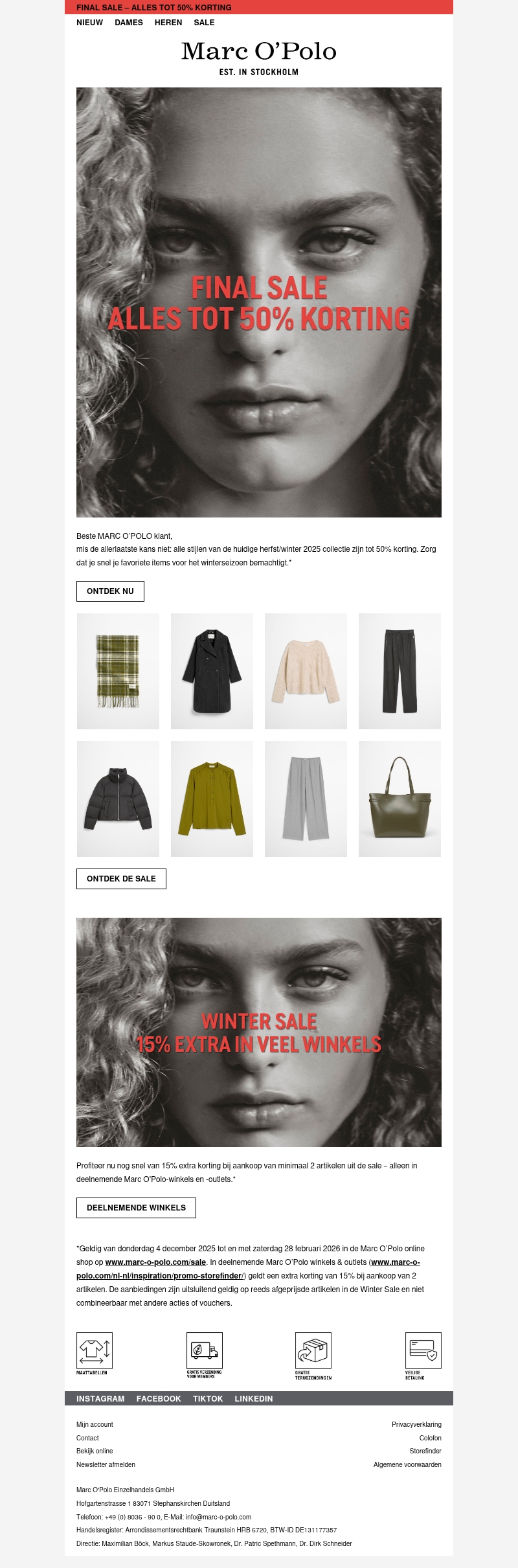 Final Sale: laatste kans op tot 50% in de Sale Final Sale: laatste kans op tot 50% in de Sale