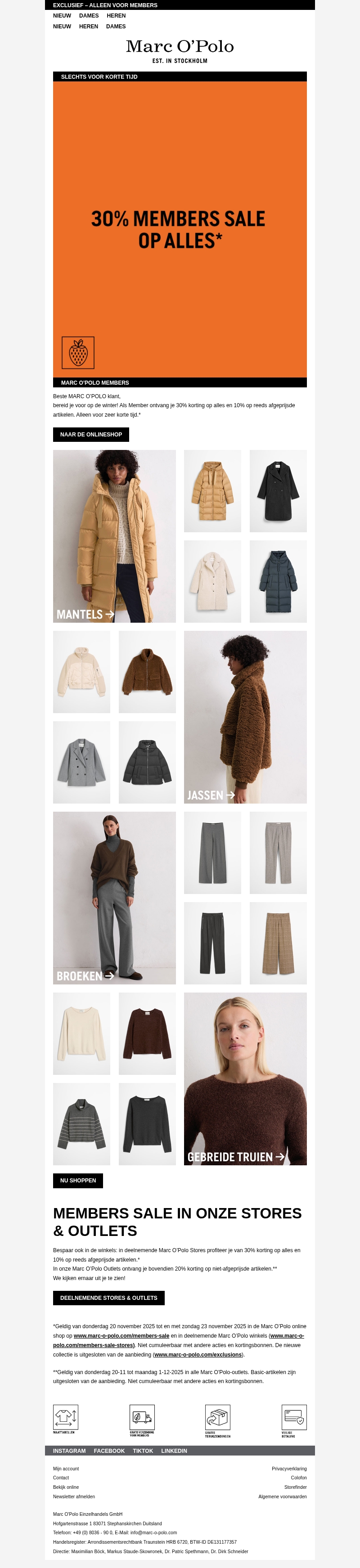 BESPAAR 30% TIJDENS DE MEMBERS SALE BESPAAR 30% TIJDENS DE MEMBERS SALE