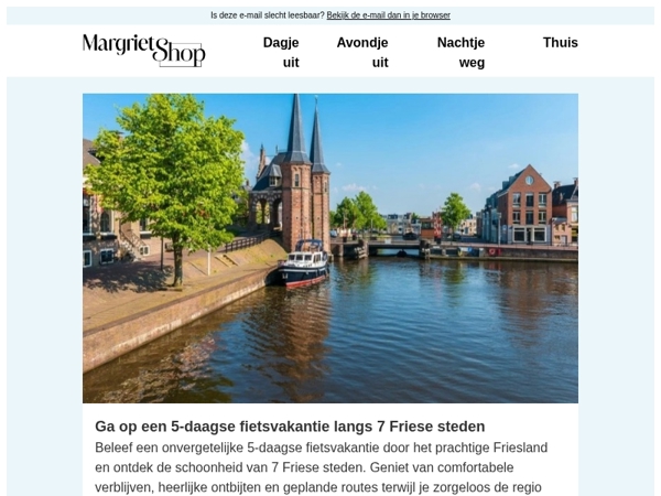Ga op 5-daagse fietsvakantie in Friesland