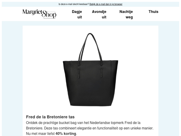 Ontdek de stijlvolle tas van Fred de la Bretoniere