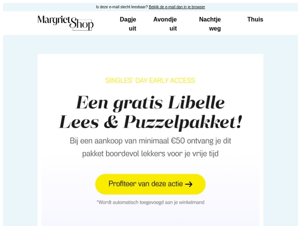 Speciaal voor jou: profiteer van deze actie