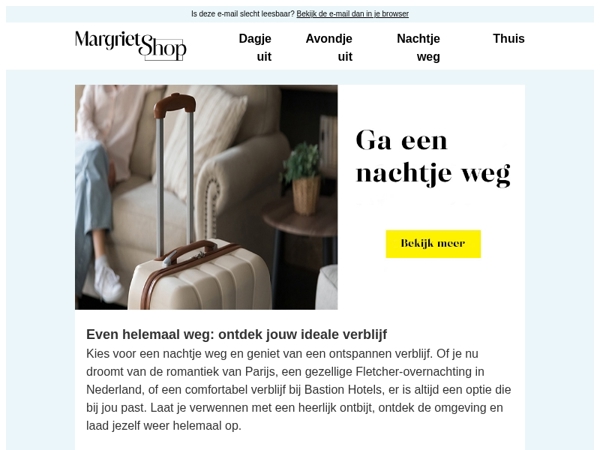 Nachtjes weg: Ontsnap met korting