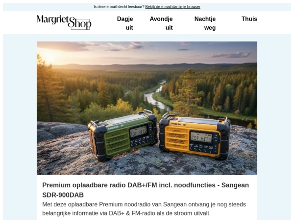 Wees voorbereid op iedere situatie met onze oplaadbare radio's