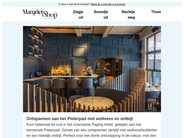 Ontspannen aan het Pieterpad: inclusief wellness en ontbijt
