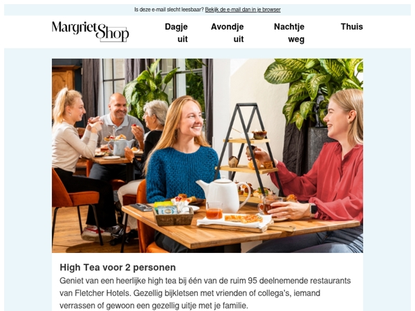 Geniet van een heerlijk high tea