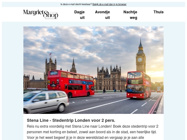 Reis extra voordelig naar Londen