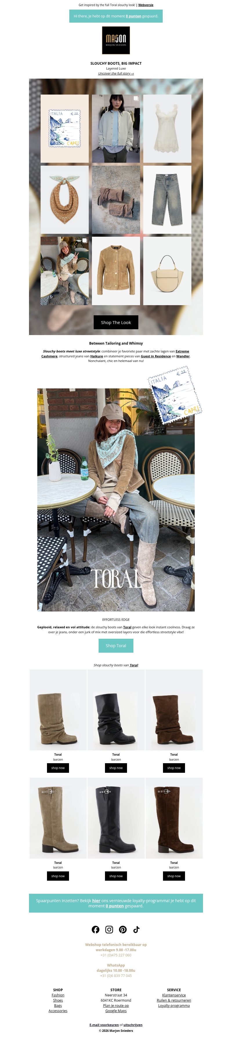 Own the look with Toral’s slouchy boots! Own the look with Toral’s slouchy boots!