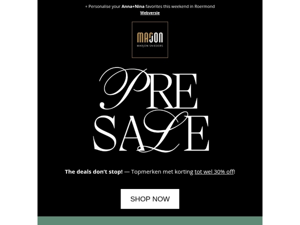 Shop Pre-Sale in Roermond & Online!