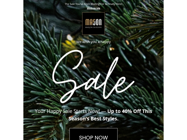 Happy Sale Begins! — Up to 40% Off This Season’s Best Styles