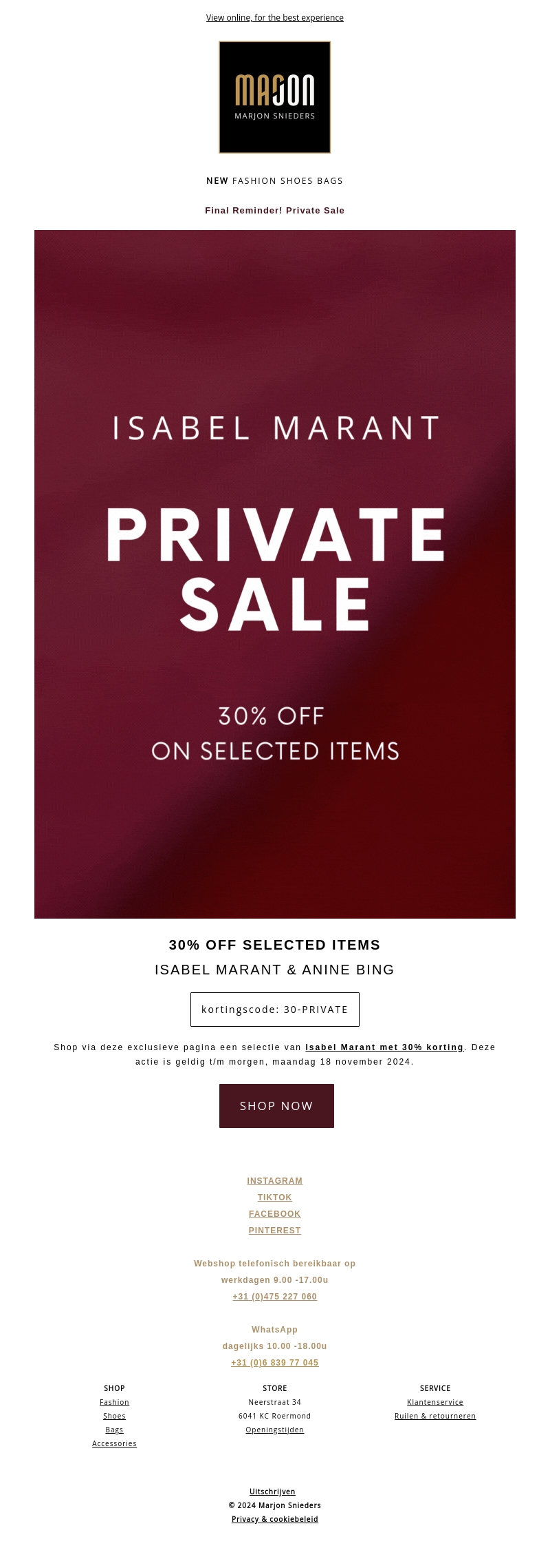 Final Reminder! PRIVATE SALE ~ ISABEL MARANT Final Reminder! PRIVATE SALE ~ ISABEL MARANT