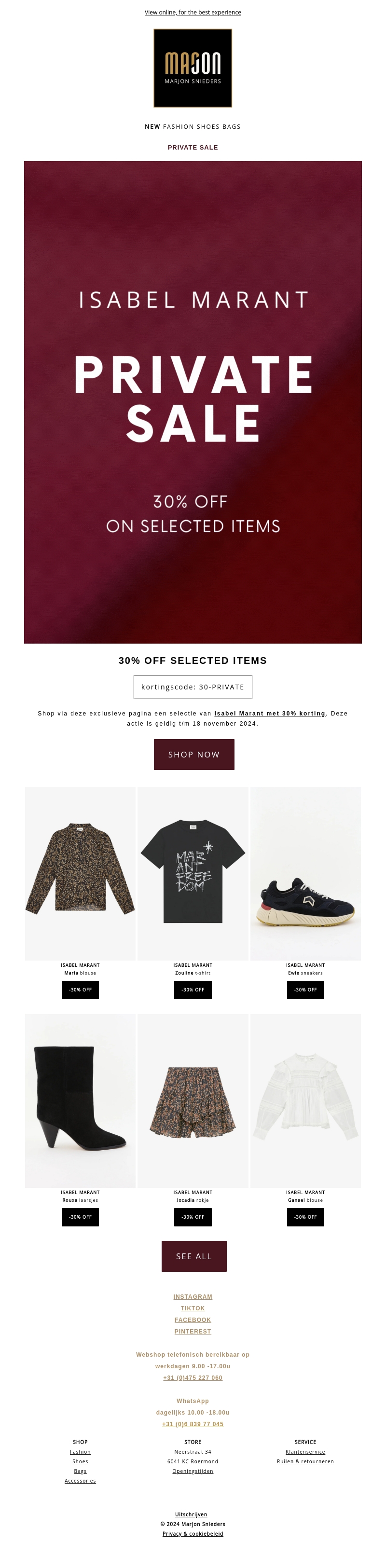 PRIVATE SALE ~ ISABEL MARANT PRIVATE SALE ~ ISABEL MARANT