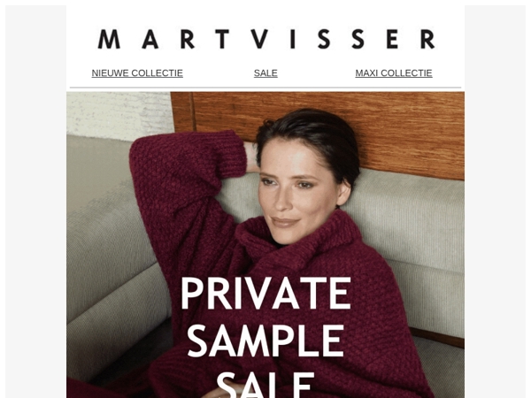 Private Sample Sale: 29 & 30 Oktober 