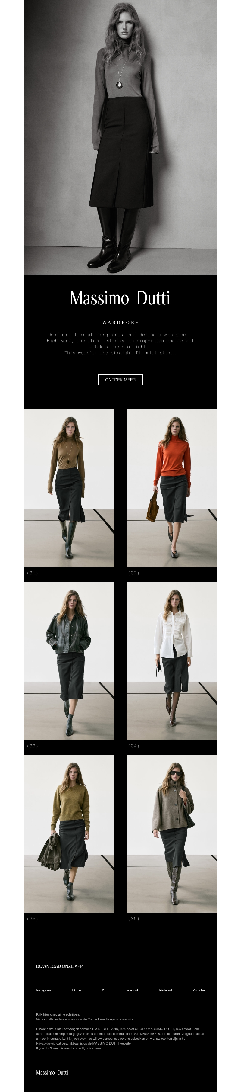 Wardrobe by Dutti | The Straight-fit Midi Skirt Wardrobe by Dutti | The Straight-fit Midi Skirt