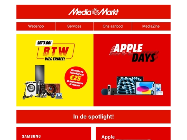 BTW weg ermee! Profiteer op heel veel producten.