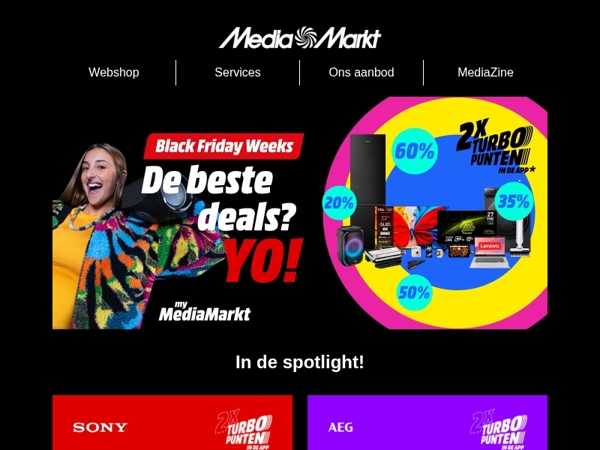 Dubbele myMediaMarkt punten tijdens de Black Friday-week!